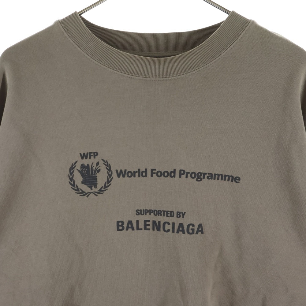 BALENCIAGA(バレンシアガ) 22AW WFP Sweatshirt ロゴ クルーネック スウェットトレーナー 697869 TMVL1 ブラウン
