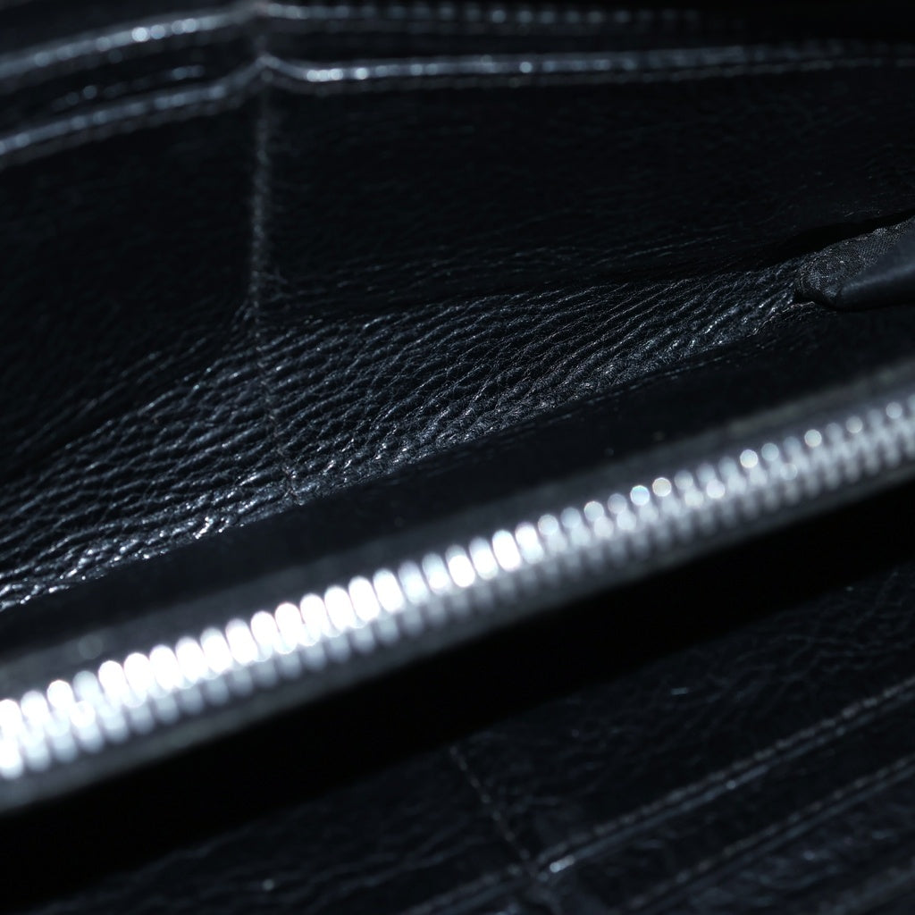 CHROME HEARTS(クロムハーツ) REC F ZIP 3セメタリー クロスパッチ ラウンドファスナーウォレット 長財布 ブラック BCA368
