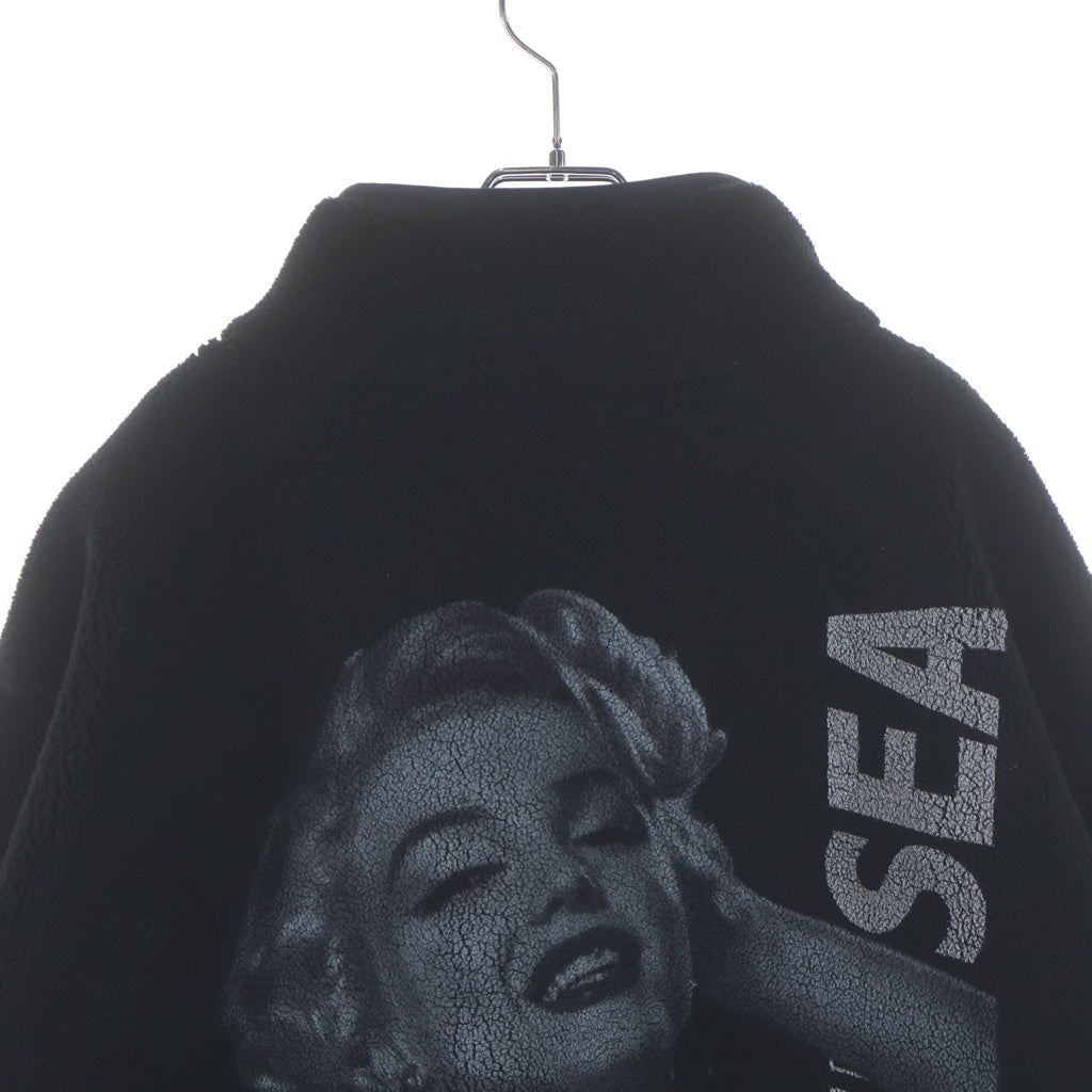 WIND AND SEA(ウィンダンシー) MARILYN MONROE WDS BOA JACKET マリリンモンロー ボアジャケット フリースジップアップブルゾン ブラック WDS-C-MRM-26-Q1-JK-02