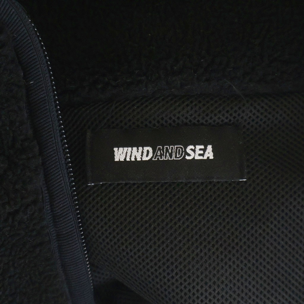 WIND AND SEA(ウィンダンシー) MARILYN MONROE WDS BOA JACKET マリリンモンロー ボアジャケット フリースジップアップブルゾン ブラック WDS-C-MRM-26-Q1-JK-02