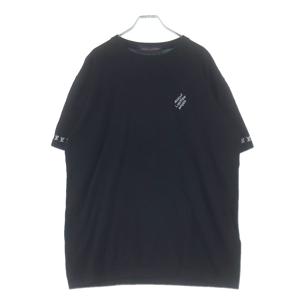 LOUIS VUITTON(ルイヴィトン) 25AW モノグラムジャガード シグネチャー コットン クルーネック 半袖Tシャツ カットソー ブラック RM252MQ Z34 HRN47W