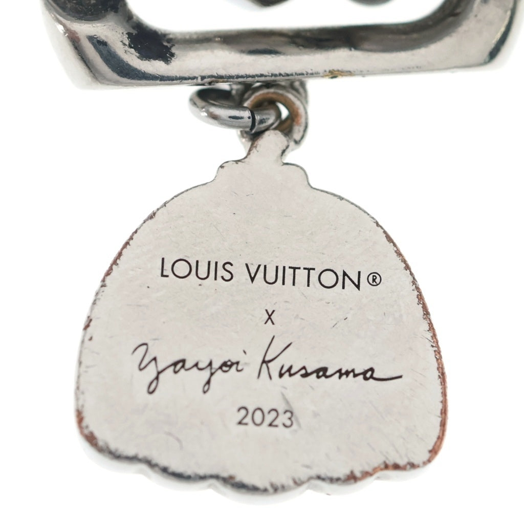 LOUIS VUITTON(ルイヴィトン) LV×YK コリエ LVモノグラムチェーン インフィニティドット パンプキン 草間彌生 ネックレス シルバー/ブラック/レッド M01087 レディース