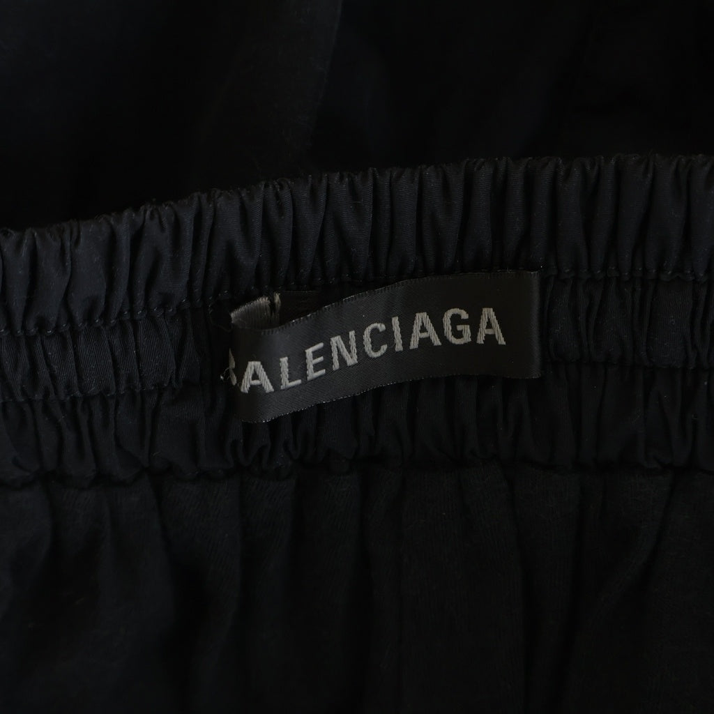 BALENCIAGA(バレンシアガ) 24SS PARIS SOCCER TRACKSUIT ナイロンオーバーサイズロングパンツ ブラック 780874 TPQ38