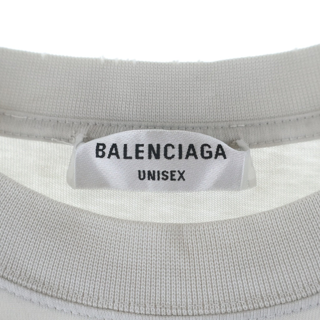 BALENCIAGA(バレンシアガ) 22SS AUTHENTIC オーセンティック ロゴ刺繍 半袖Tシャツ グレー 641655 TMVA9 1000