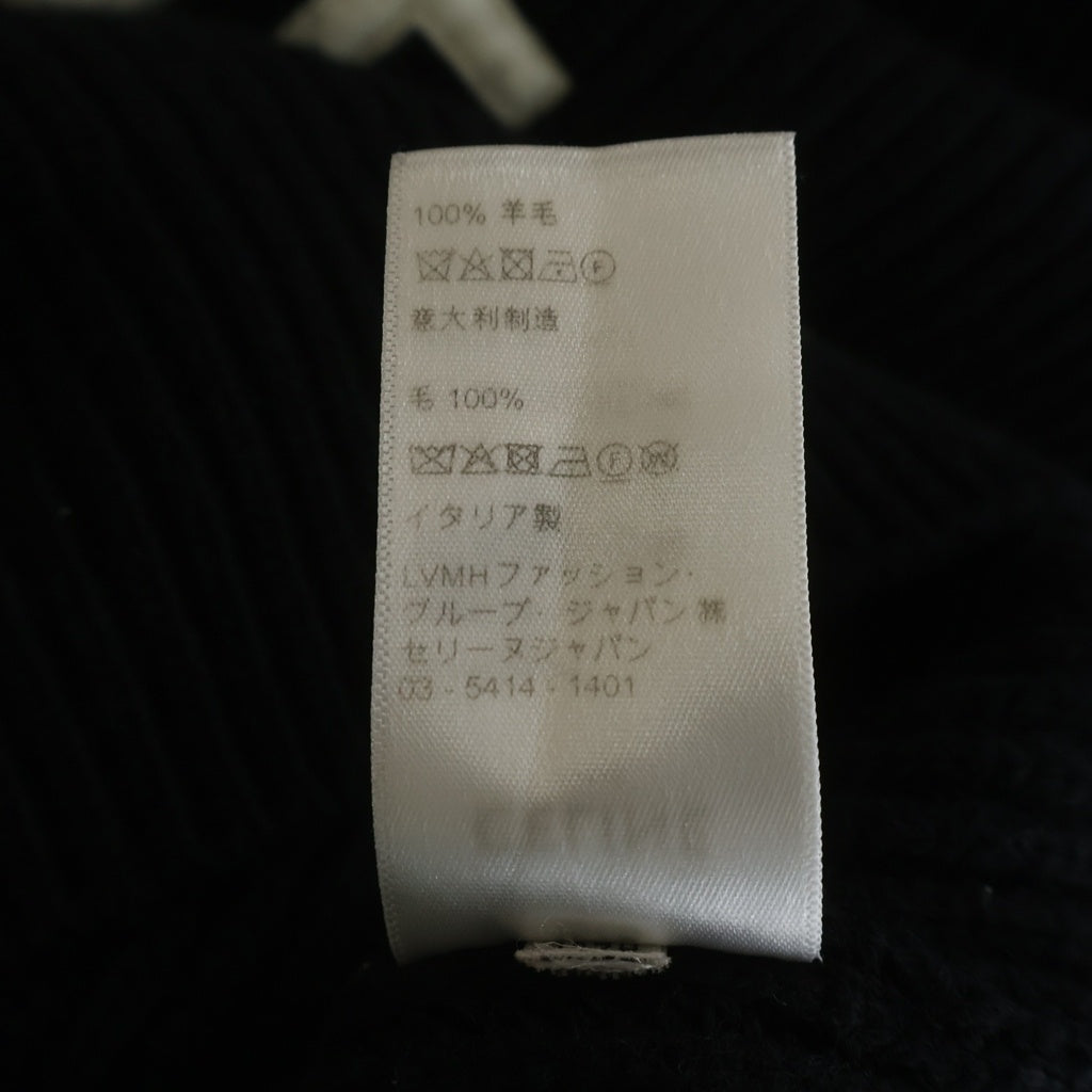 CELINE(セリーヌ) 21AW イタリア製 フロントロゴワッペン オーバーサイズ ニット セーター ブラック 2A19R423P