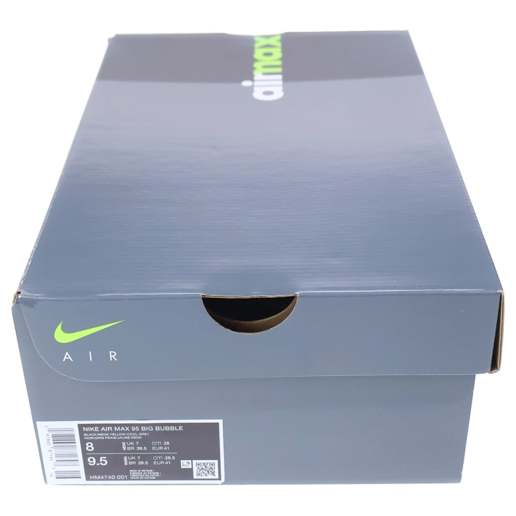 NIKE(ナイキ) Air Max 95 OG Big Bubble Neon Yellow HM4740-001 エアマックス ビッグバブル ローカットスニーカー グレー/イエロー US8/26.0cm