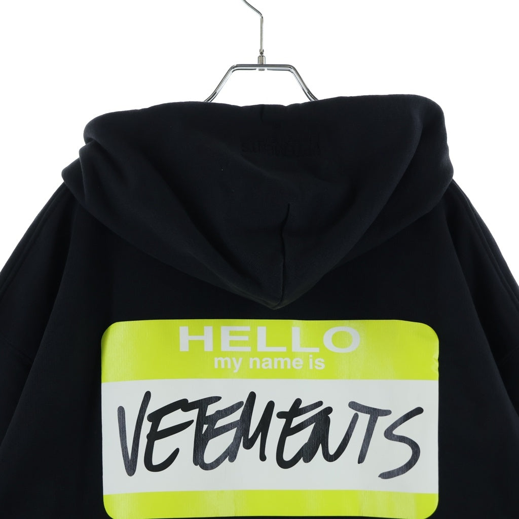 vetements ジップパーカー　フーディ　my name is VETEMENTS(ヴェトモン) MY NAME IS VETEMENTS ZIP UP HOODIE マイ