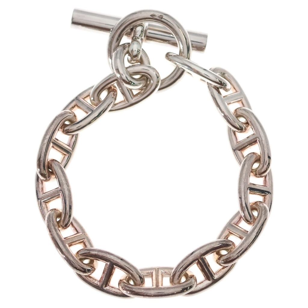 HERMES シルバーチェーンブレスレット 専用ボックス付き HERMES(エルメス) Chaine d'Ancre GM 13LINK シェーヌダンクルGM 13
