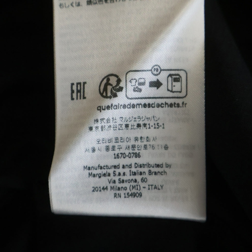 Maison Martin Margiela(メゾンマルタンマルジェラ) 23SS T-Shirt ロゴ刺繍 半袖Tシャツ ブラック S50GC0684 S22816