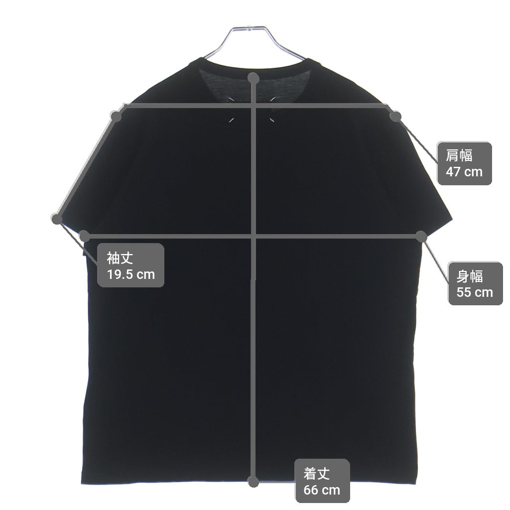 Maison Martin Margiela(メゾンマルタンマルジェラ) 23SS T-Shirt ロゴ刺繍 半袖Tシャツ ブラック S50GC0684 S22816