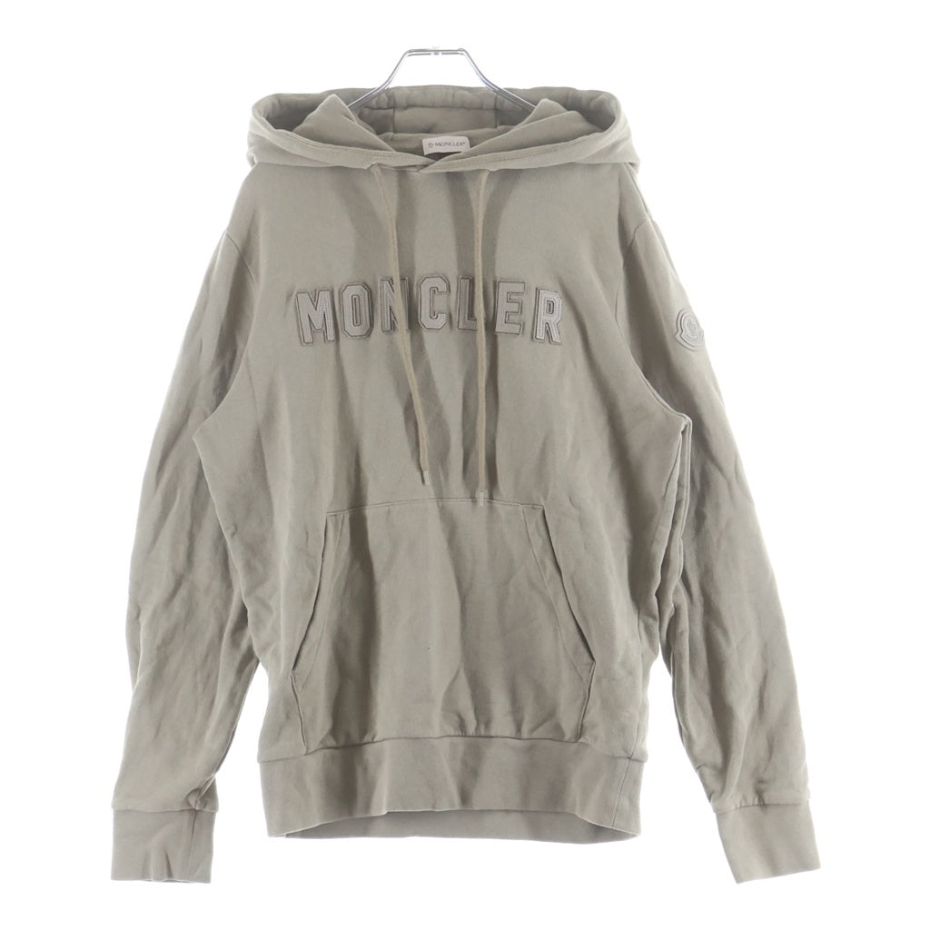 MONCLER(モンクレール) ロゴ レタープリント フーディー 長袖 プルオーバーパーカー ベージュ J10918G00030 89AHE