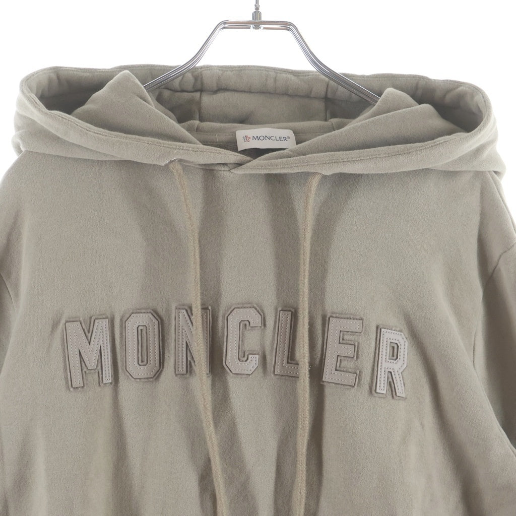 MONCLER(モンクレール) ロゴ レタープリント フーディー 長袖 プルオーバーパーカー ベージュ J10918G00030 89AHE