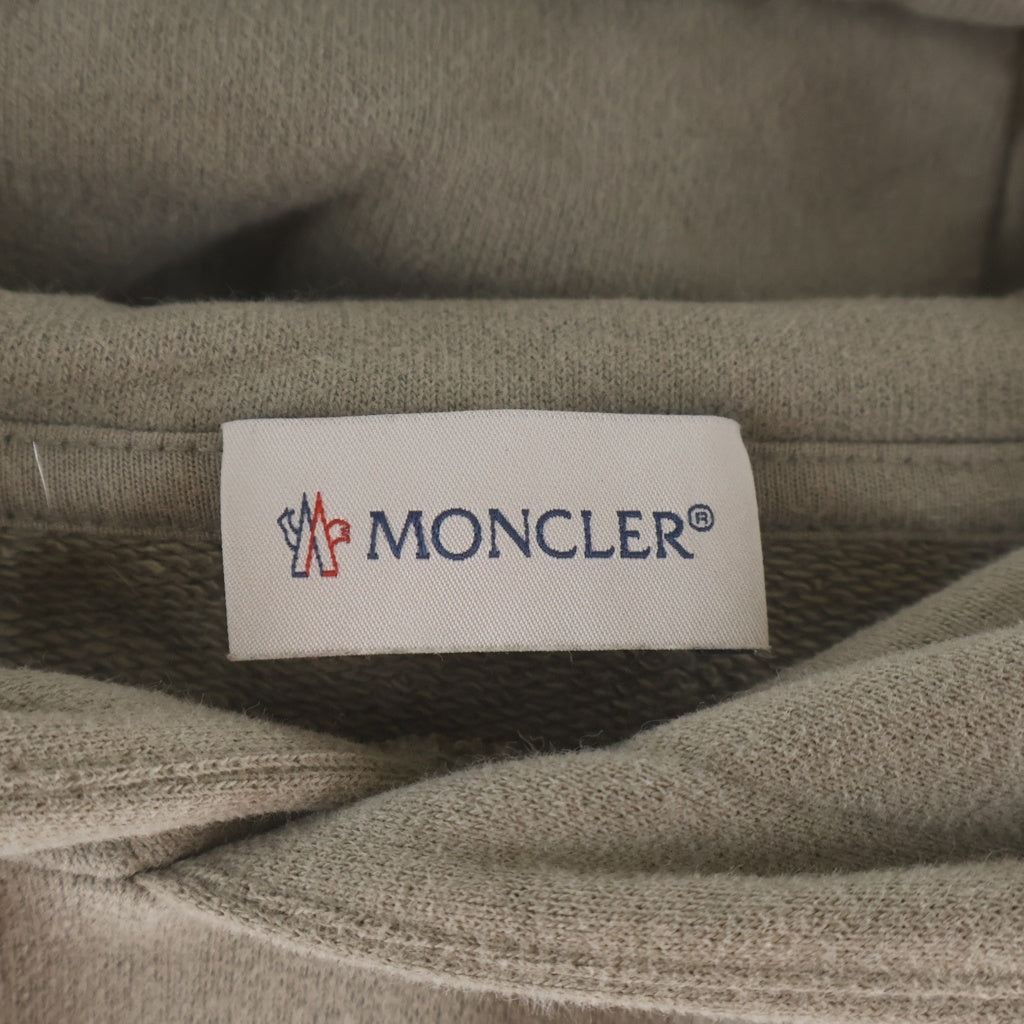 MONCLER(モンクレール) ロゴ レタープリント フーディー 長袖 プルオーバーパーカー ベージュ J10918G00030 89AHE