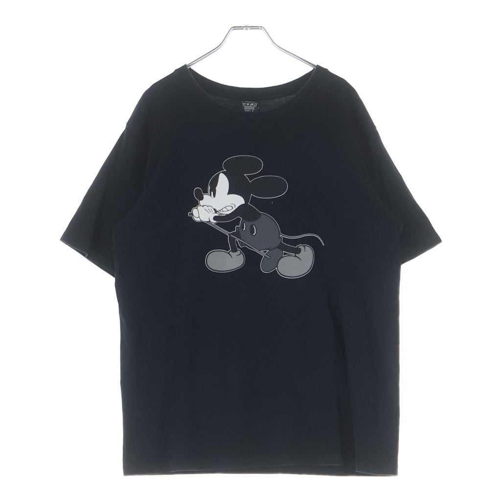 NUMBER (N)INE(ナンバーナイン) Mickey Mouse フロントプリント半袖Tシャツ カットソー ブラック