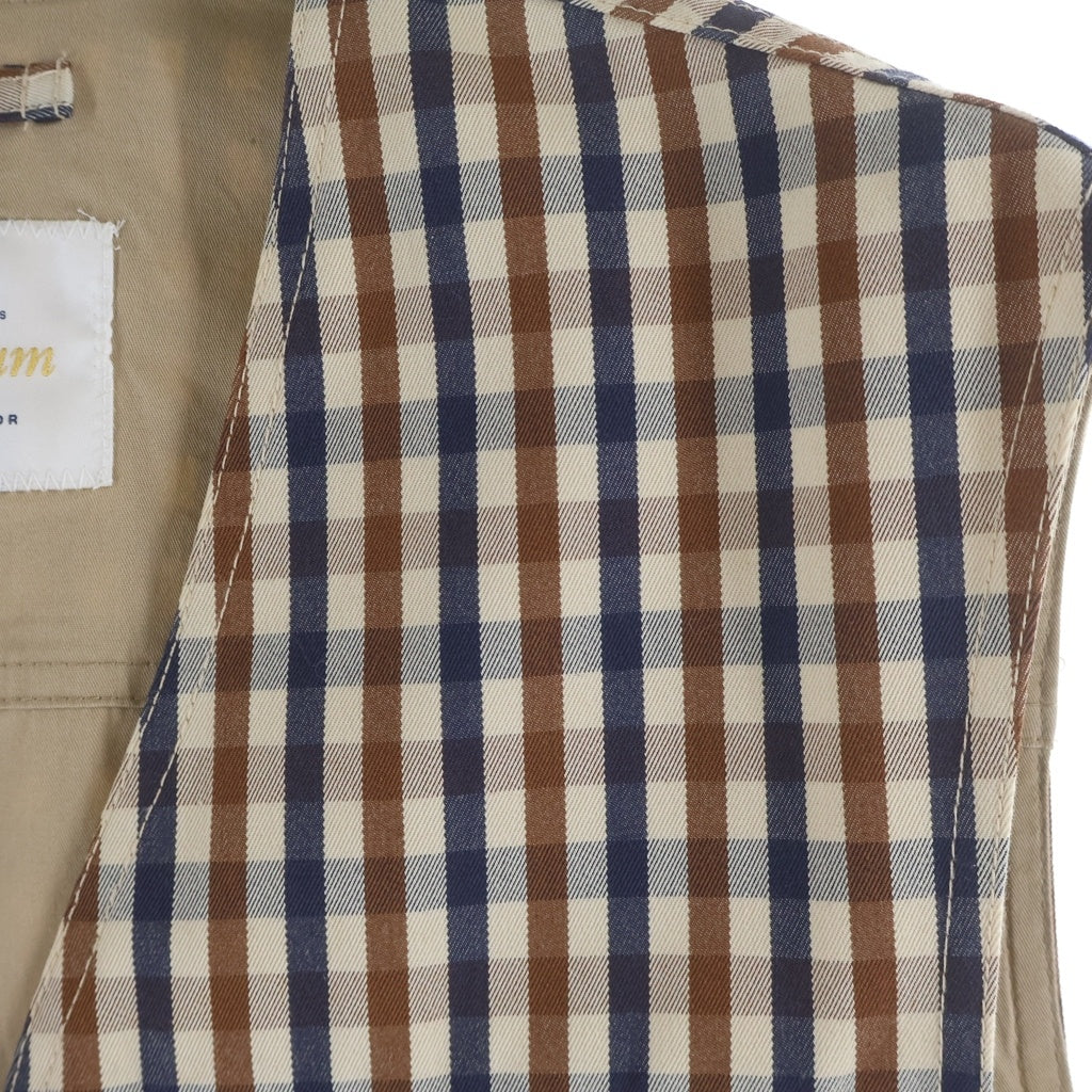 SUPREME(シュプリーム) 16AW ×Aquascutum Club Check Water Proof Utility Vest アクアスキュータム クラブチェック柄 防水ユーティリティベスト ベージュ