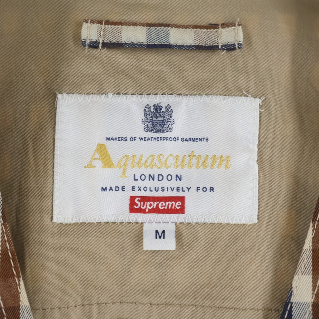 SUPREME(シュプリーム) 16AW ×Aquascutum Club Check Water Proof Utility Vest アクアスキュータム クラブチェック柄 防水ユーティリティベスト ベージュ