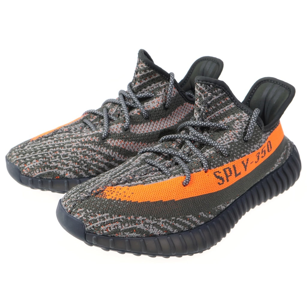 adidas(アディダス) YEEZY BOOST 350V2 CARBON BELUGA イージーブースト カーボン ベルーガ ローカットスニーカー グレー/オレンジ US9/27cm HQ7045