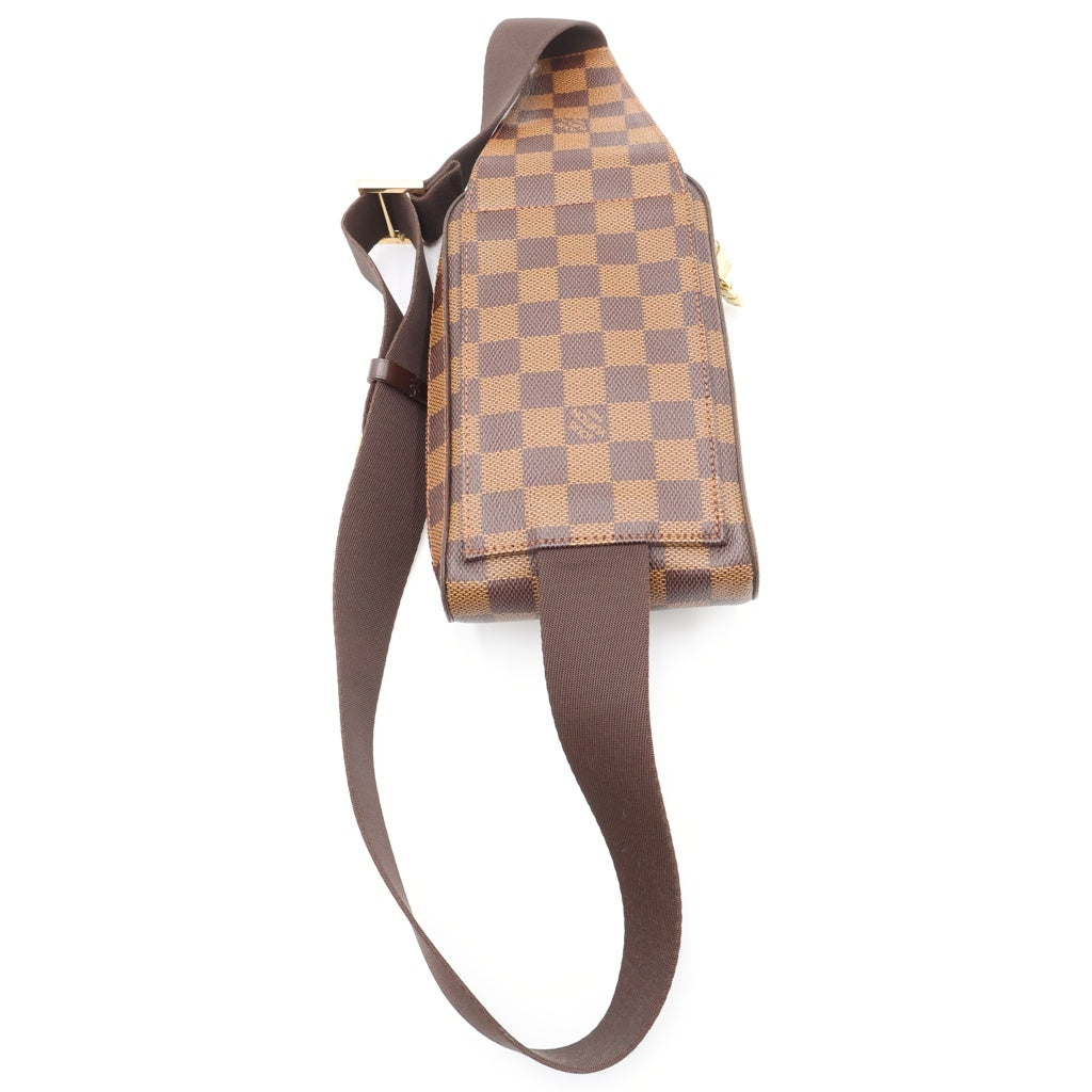 LOUIS VUITTON(ルイヴィトン) ダミエ ジェロニモス ボディバッグ ウエストバッグ ショルダーバッグ PVC レザー ゴールド金具 ブラウン N51994