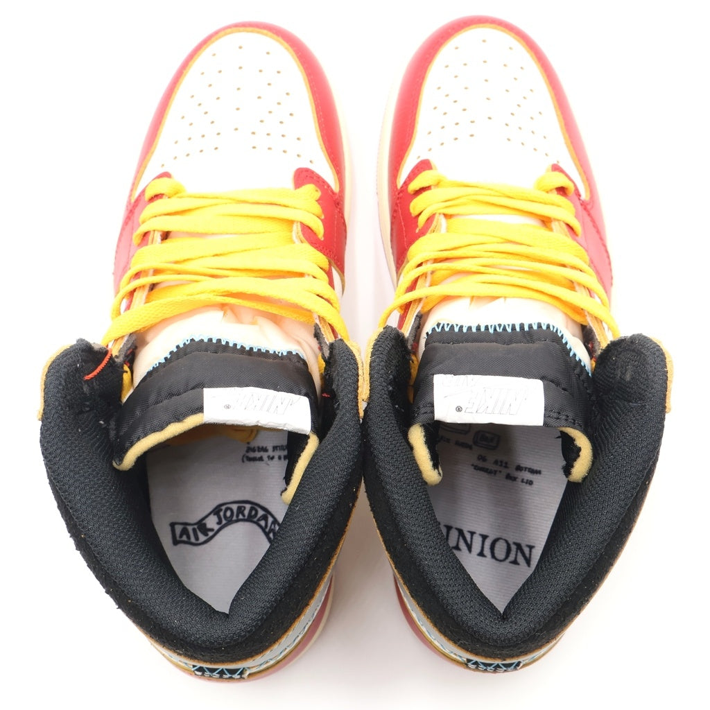 NIKE(ナイキ) ×UNION AIR JORDAN1 RETRO HIGH OG SP HV8563-600 ユニオン エアジョーダン1 ハイカットスニーカー ホワイト/レッド/ブラック US9.5/27.5cm