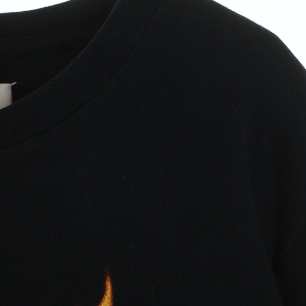 Maison Martin Margiela(メゾンマルタンマルジェラ) 06AW 本人期 ファイヤー フレイム フロントプリント 長袖Tシャツ カットソー ブラック