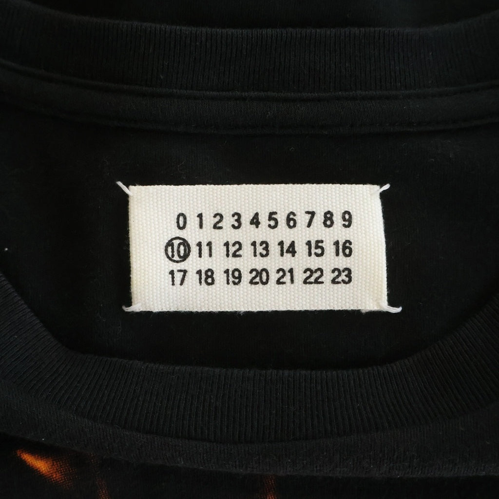 Maison Martin Margiela(メゾンマルタンマルジェラ) 06AW 本人期 ファイヤー フレイム フロントプリント 長袖Tシャツ カットソー ブラック
