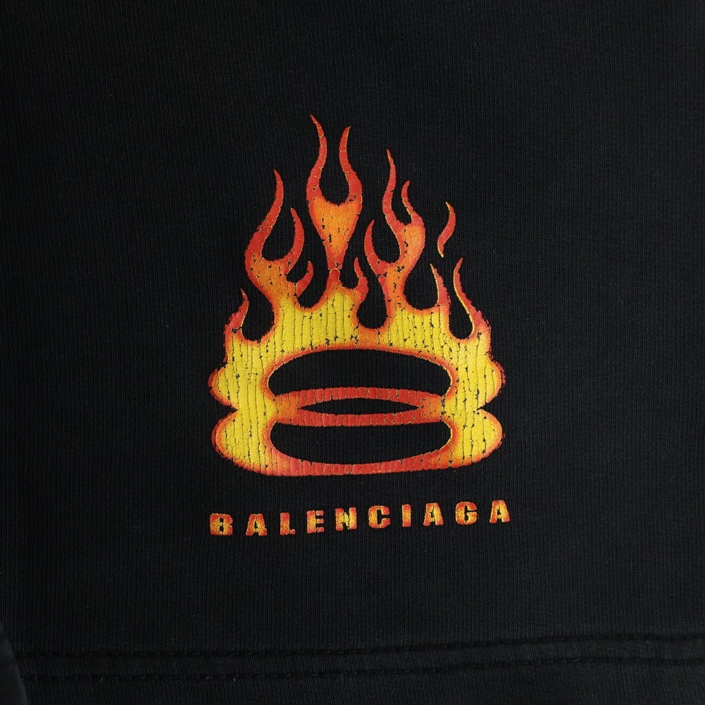 BALENCIAGA(バレンシアガ) 24SS フレイムロゴ ハーフパンツ ブラック