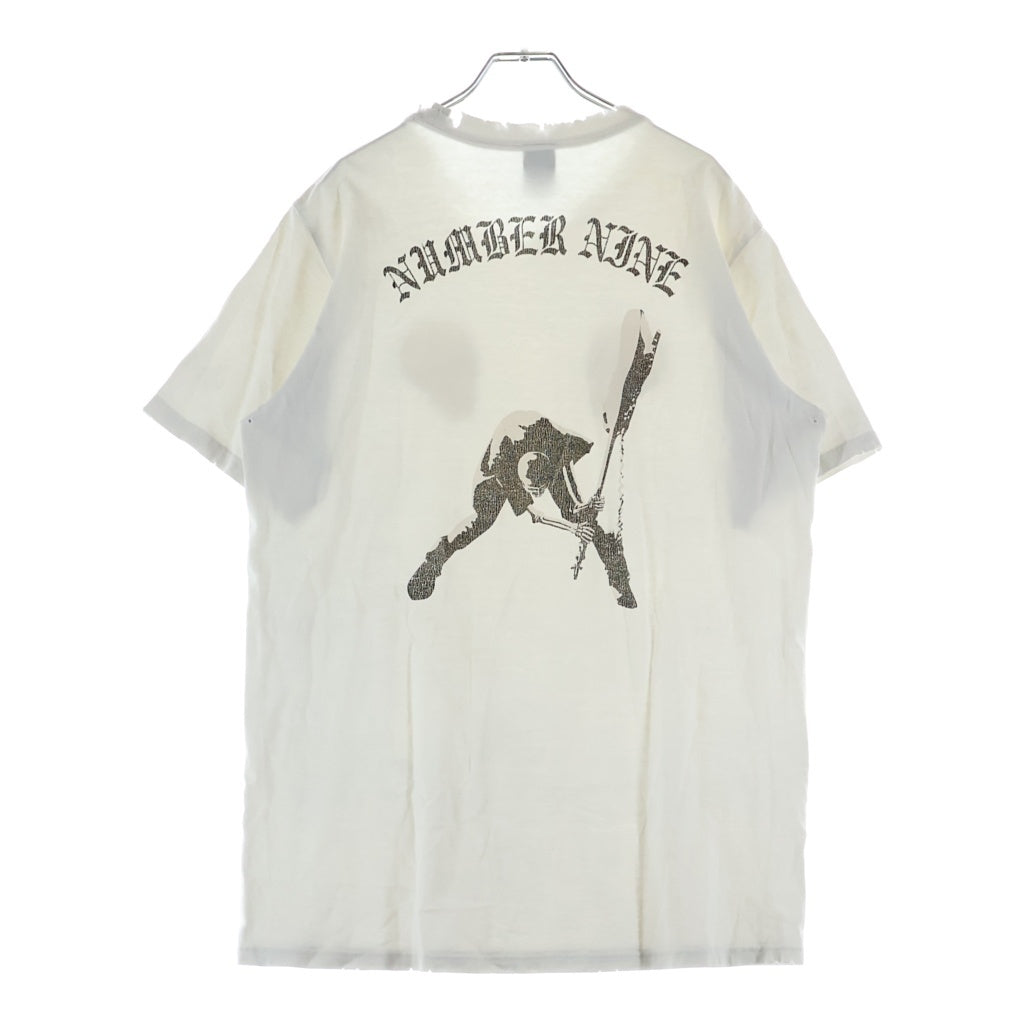 n(n) by NUMBER (N)INE(エヌエヌバイナンバーナイン) 04SS ドリーム期 スカル 半袖Tシャツ カットソー ホワイト