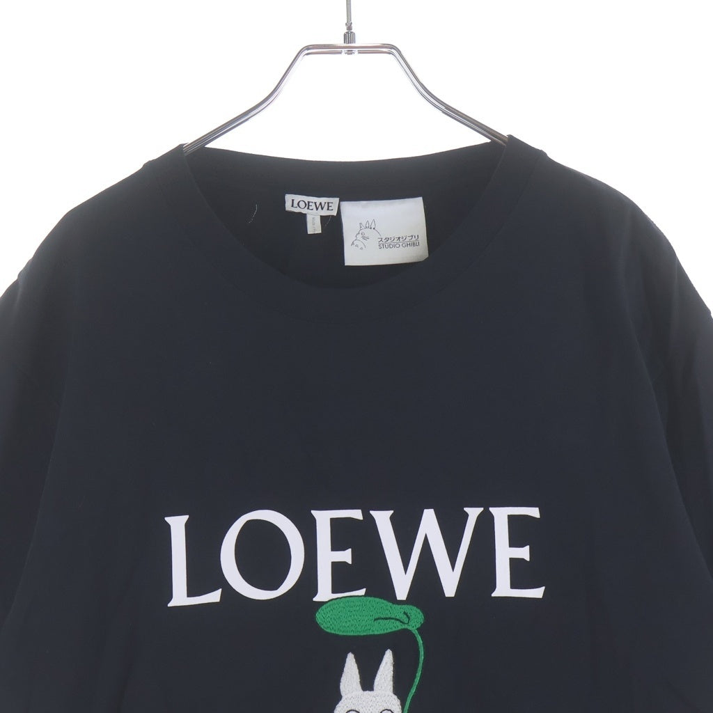 LOEWE(ロエベ) 21SS キャラクタープリント ロゴ刺繍 半袖Tシャツ カットソー ブラック S848Y22X01