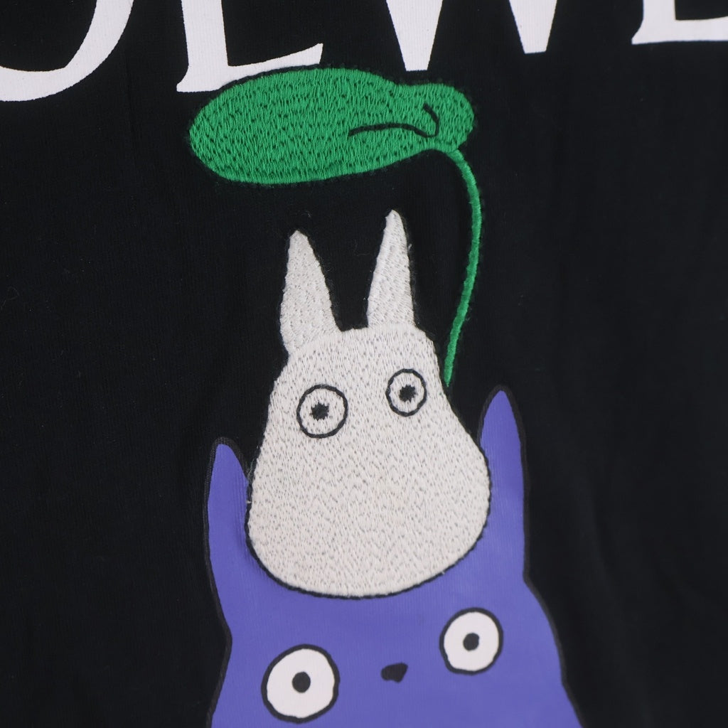 LOEWE(ロエベ) 21SS キャラクタープリント ロゴ刺繍 半袖Tシャツ カットソー ブラック S848Y22X01