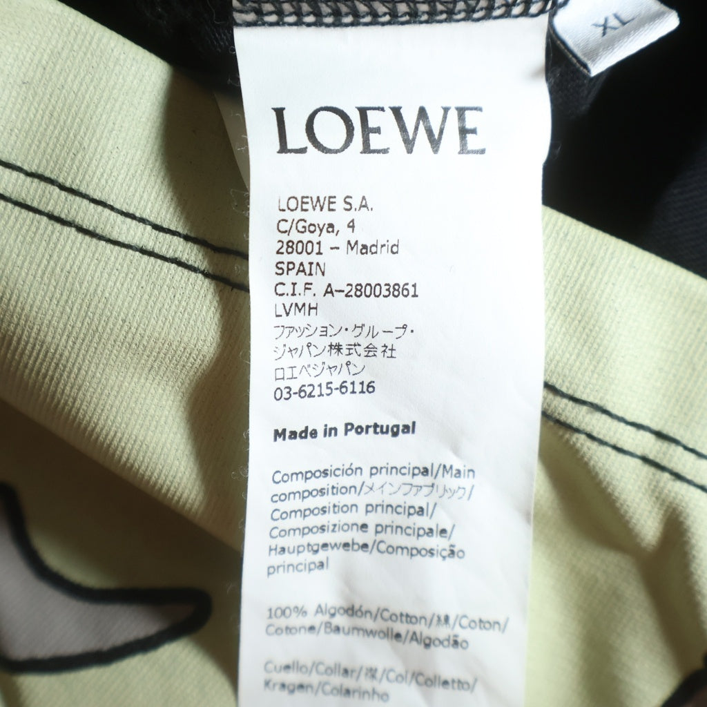 LOEWE(ロエベ) 21SS キャラクタープリント ロゴ刺繍 半袖Tシャツ カットソー ブラック S848Y22X01