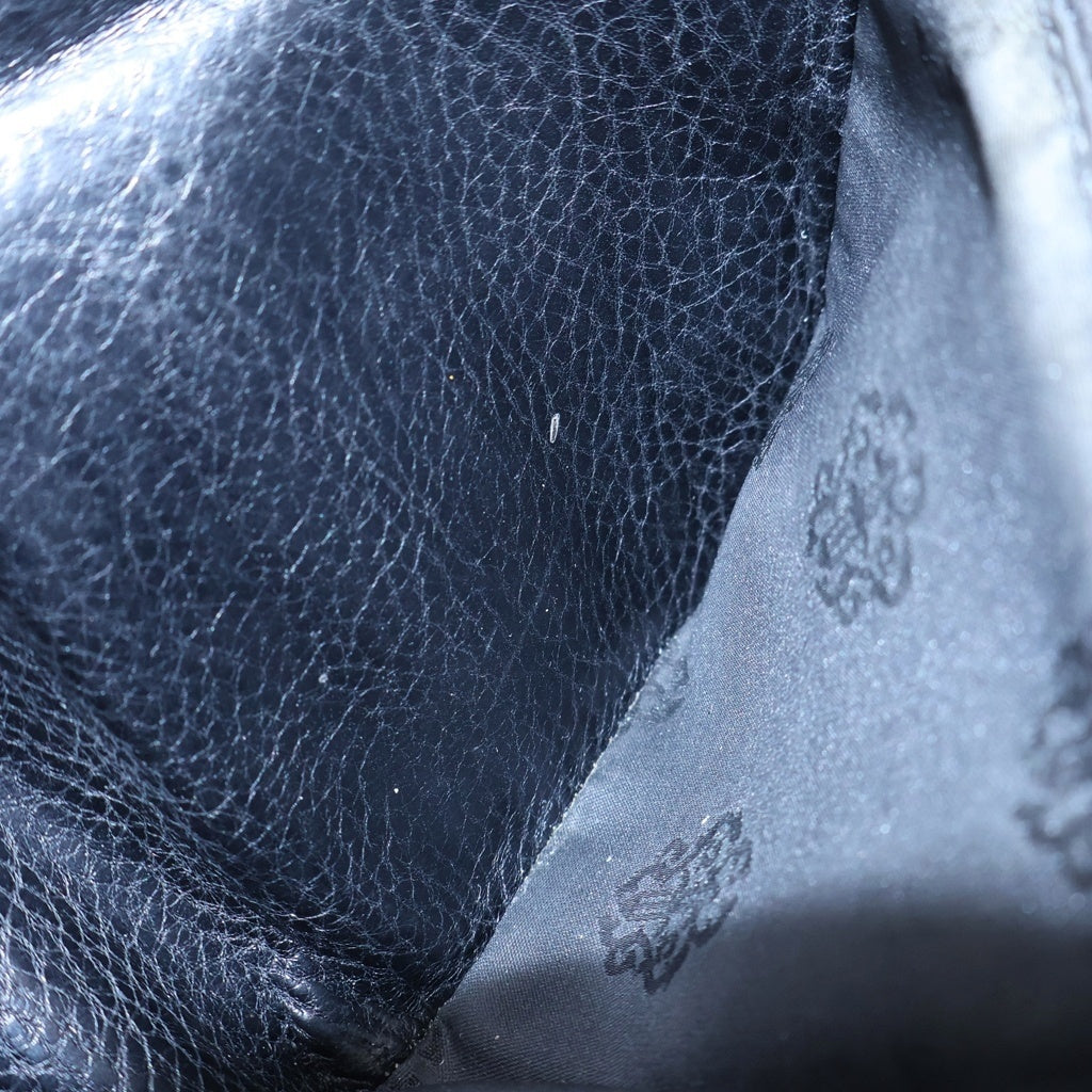 CHROME HEARTS(クロムハーツ) SQ BTN BILL スクエア ボタンビル タガージップ フラップボタンレザーウォレット 財布 ブラック