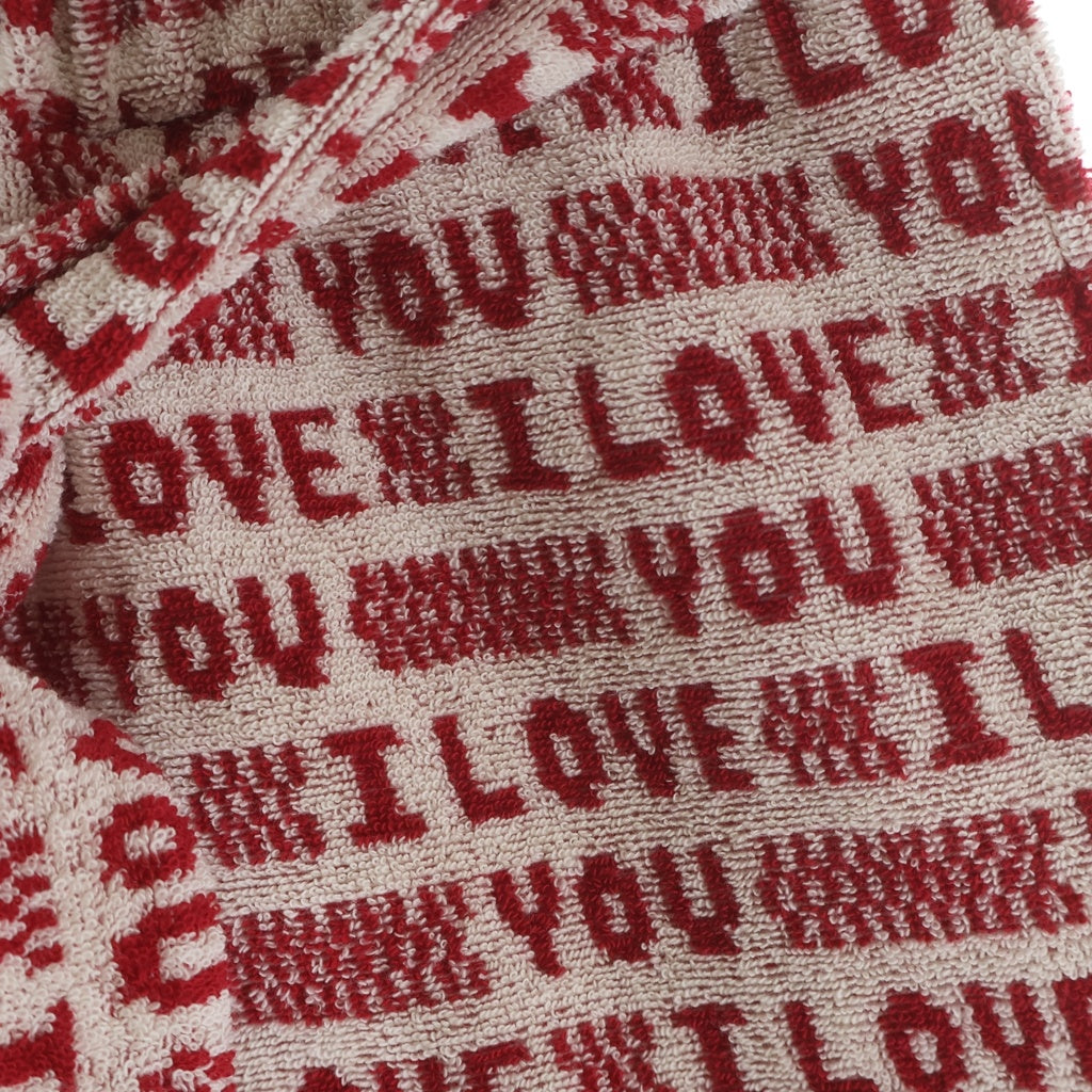 STELLA McCARTNEY(ステラマッカートニー) 23SS I LOVE YOUパイルミニショーツ レディース ホワイト/レッド 6J0155