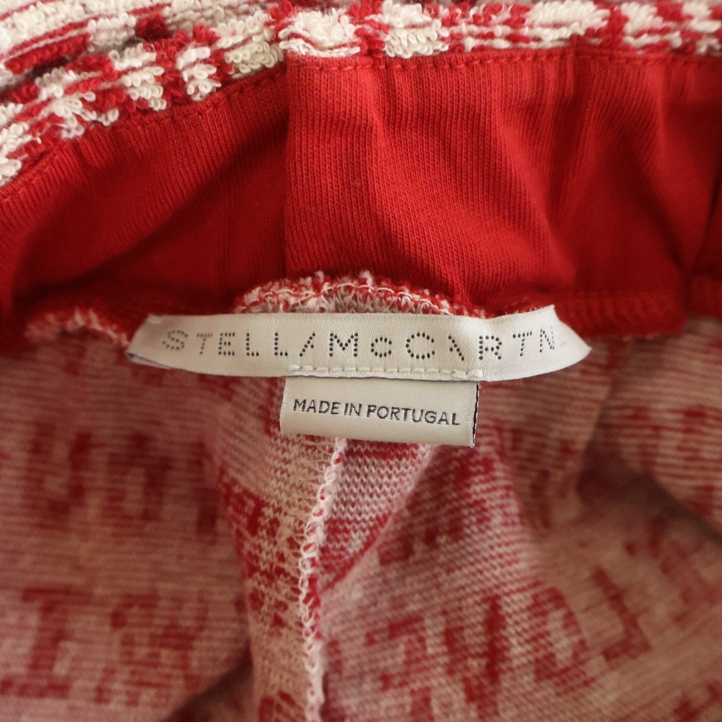 STELLA McCARTNEY(ステラマッカートニー) 23SS I LOVE YOUパイルミニショーツ レディース ホワイト/レッド 6J0155