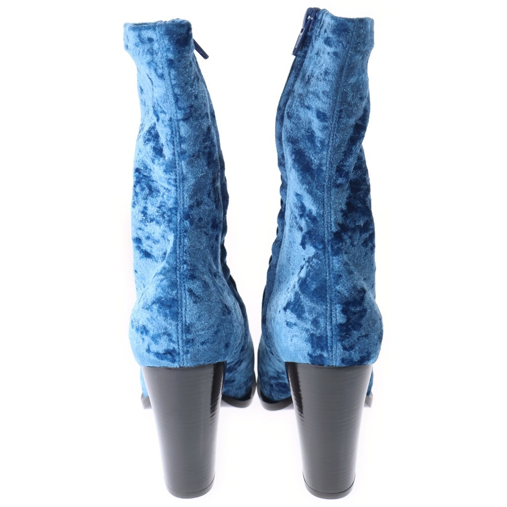 STELLA McCARTNEY(ステラマッカートニー) ベロアトゥスクエアヒール ブルー レディース