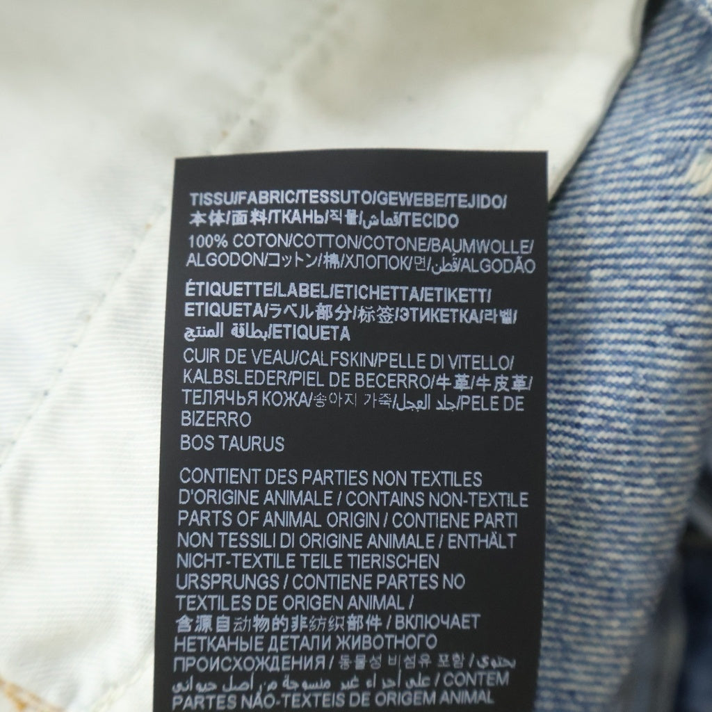 SAINT LAURENT PARIS(サンローランパリ) 23SS ダメージ加工 ボタンフライ 5ポケット デニムパンツ ジーンズ インディゴブルー 757276 Y04PH