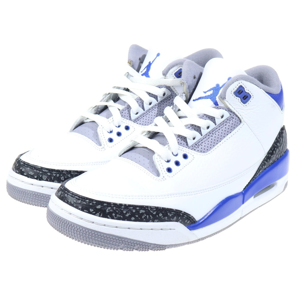 NIKE(ナイキ) AIR JORDAN 3 RETRO RACER BLUE CT8532-145 エア ジョーダン 3 レトロ ブルー ハイカットスニーカー ホワイト/ブルー US9/ 27cm