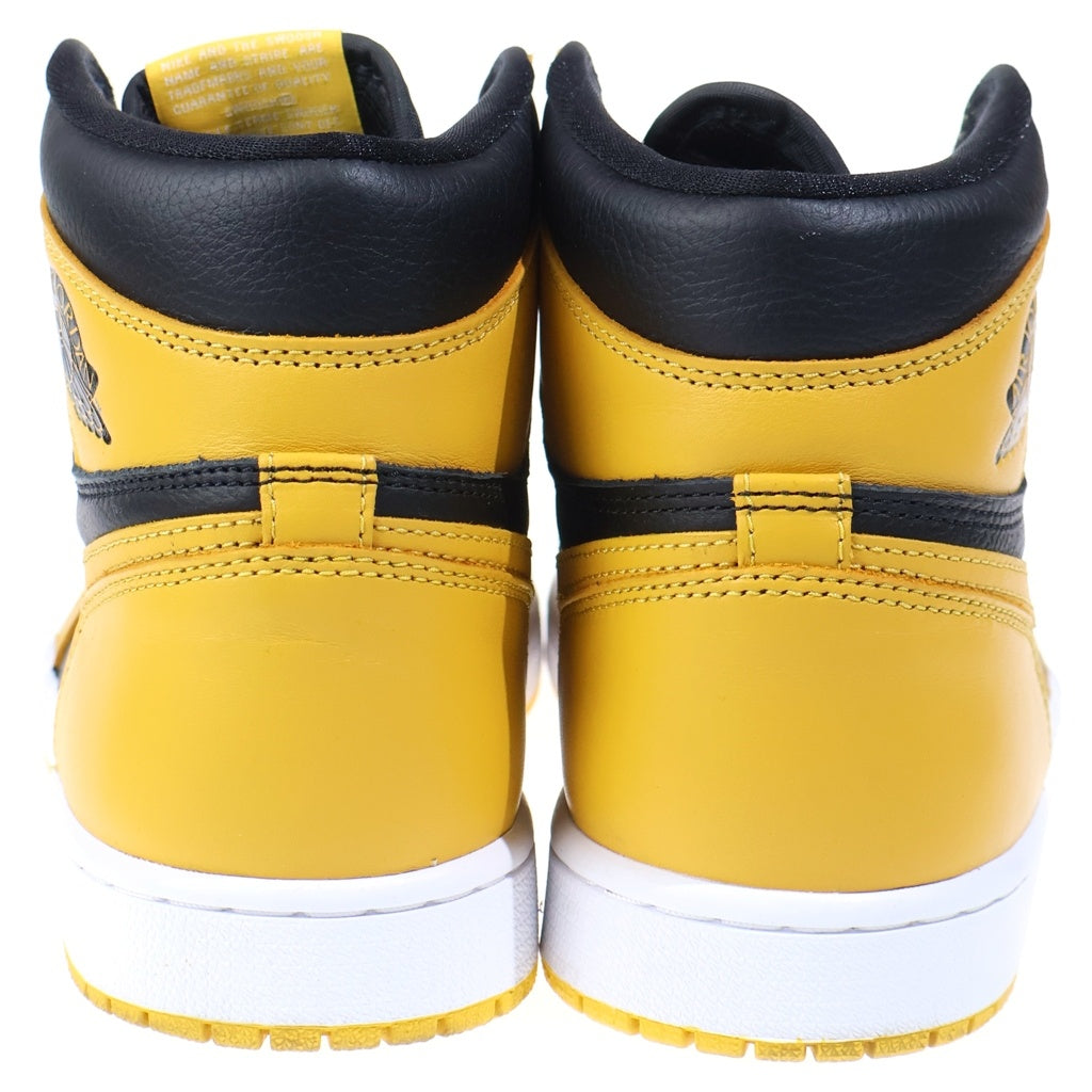 NIKE(ナイキ) AIR JORDAN1 RETRO HIGH OG POLLEN 555088-701 エアジョーダン 1 レトロ パラン ハイカットスニーカー ブラック/イエロー US9/27cm