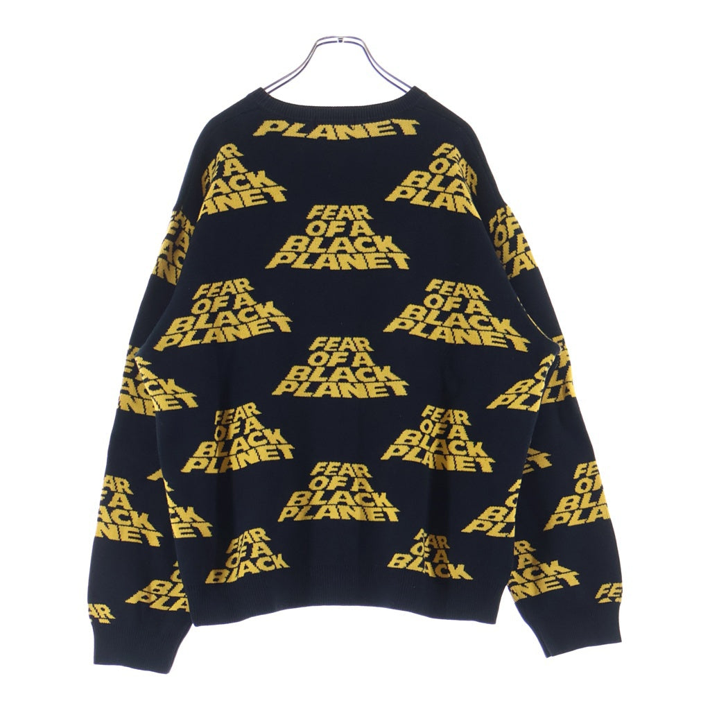 SUPREME(シュプリーム) 18SS ×UNDERCOVER×PABLICENEMY FEAR OF BLACK PLANET フィアー・オブ・ア・ブラック・プラネット クルーネックニット ブラック