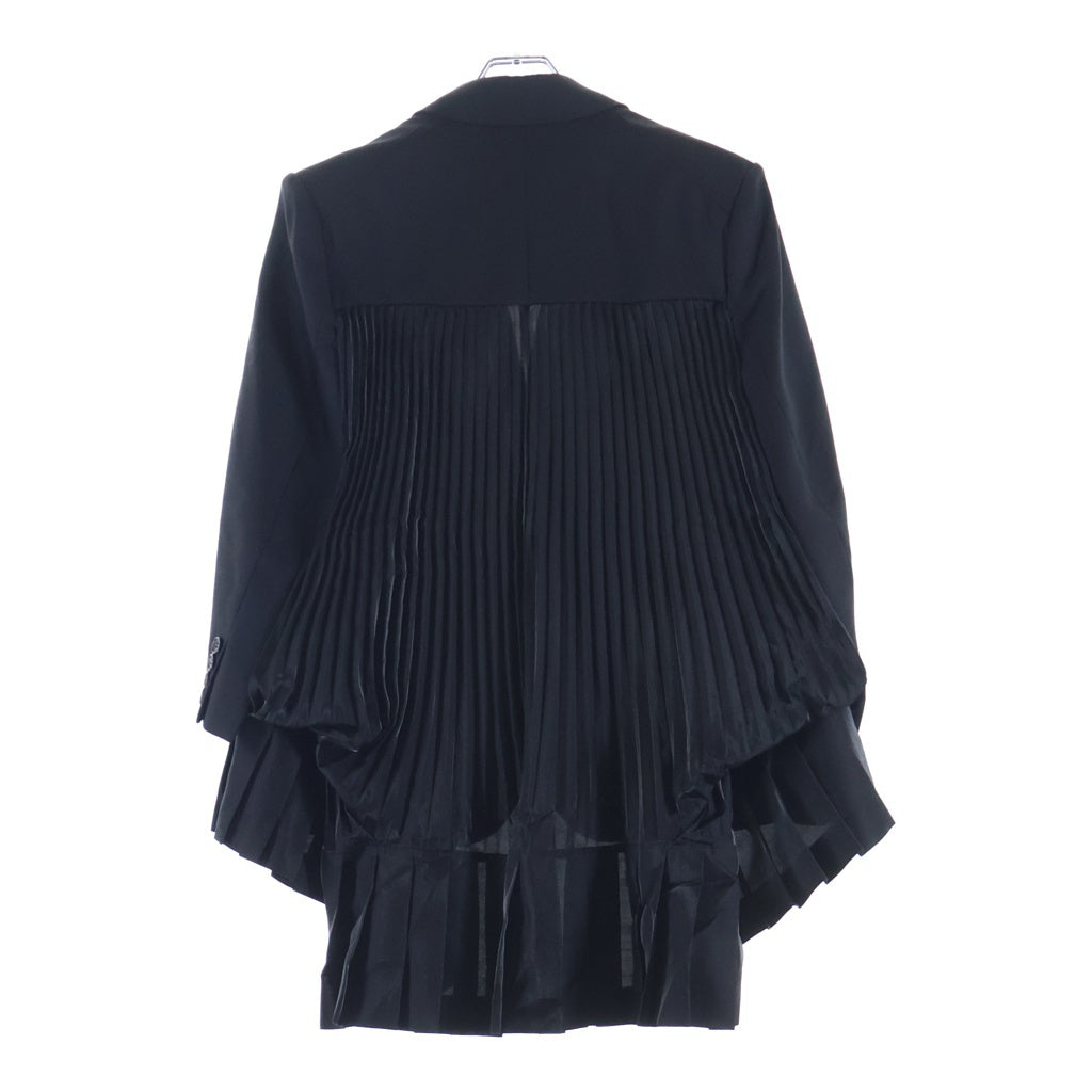 JUNYA WATANABE COMME des GARCONS(ジュンヤワタナベ コムデギャルソン) 23AW プリーツ ドッキング ケープ ジャケット ブラック