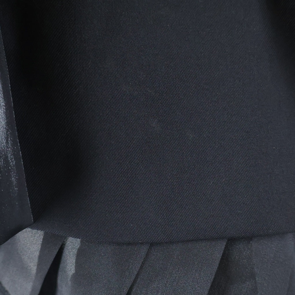 JUNYA WATANABE COMME des GARCONS(ジュンヤワタナベ コムデギャルソン) 23AW プリーツ ドッキング ケープ ジャケット ブラック