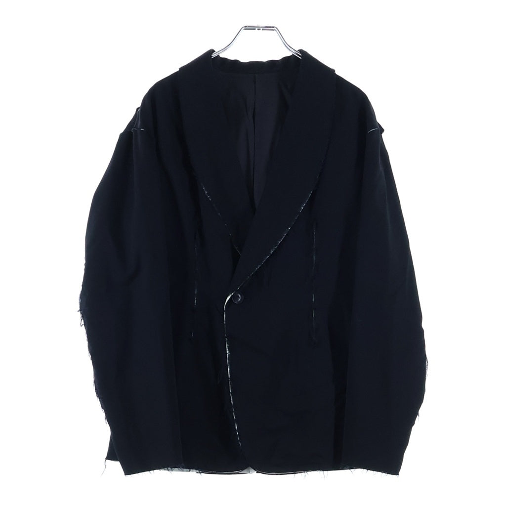 B Yohji Yamamoto(ビー ヨウジヤマモト) ダメージ加工 ウールジャケット ブラック NV-J51-808