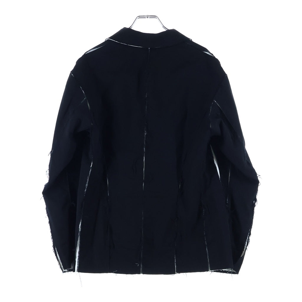 B Yohji Yamamoto(ビー ヨウジヤマモト) ダメージ加工 ウールジャケット ブラック NV-J51-808