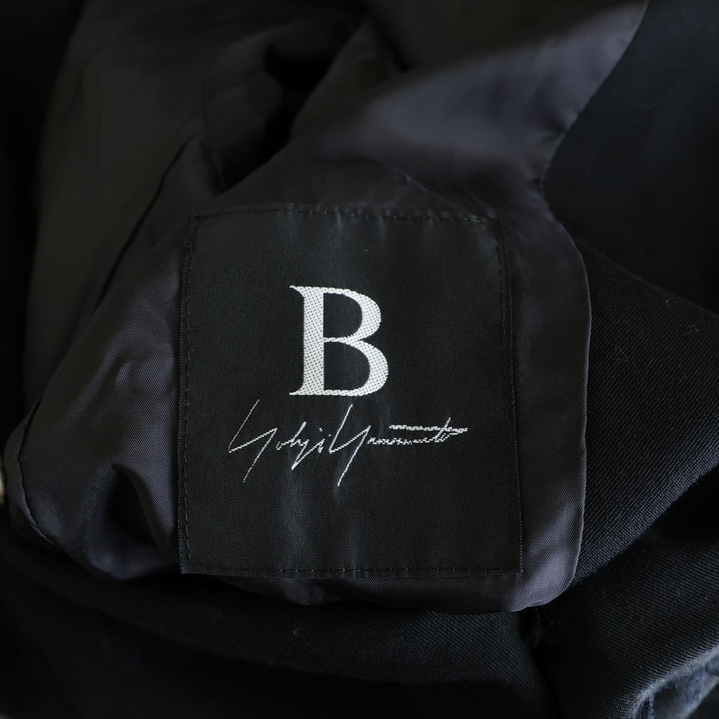 B Yohji Yamamoto(ビー ヨウジヤマモト) ダメージ加工 ウールジャケット ブラック NV-J51-808