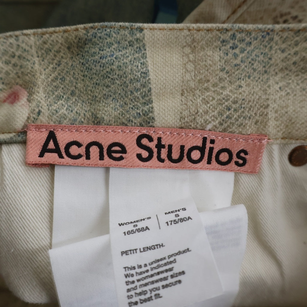 Acne Studios(アクネ ストゥディオズ) ストゥディオズ プリント ルーズフィットジーンズ デニムパンツ インディゴ FN-UX-TROU000047