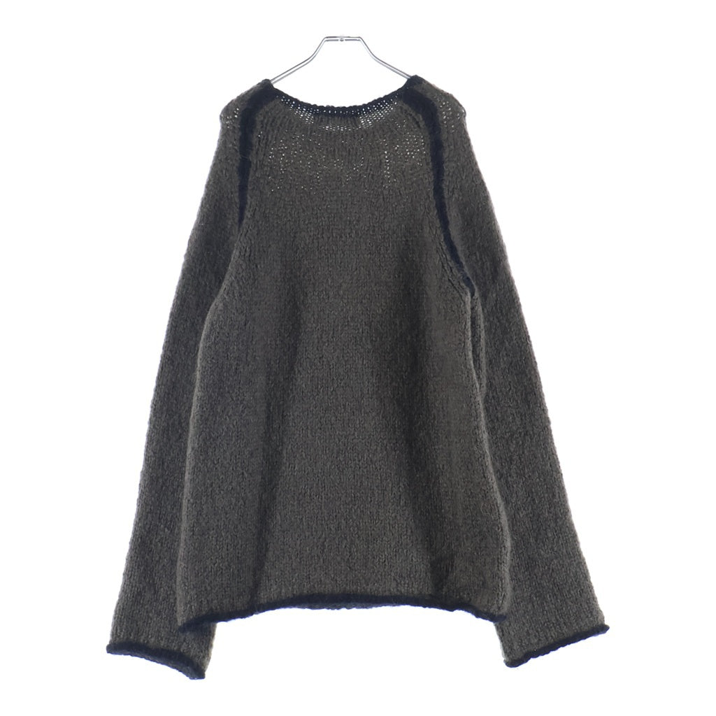 OUR LEGACY(アワーレガシー) Steel Mohair Rider スチールモヘア ライダー コントラストトリム ラウンドネック セーター ブラウン M4253RS