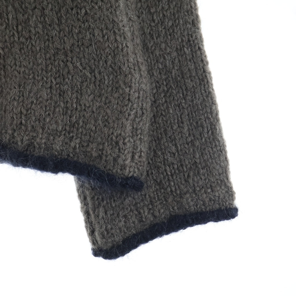 OUR LEGACY(アワーレガシー) Steel Mohair Rider スチールモヘア ライダー コントラストトリム ラウンドネック セーター ブラウン M4253RS