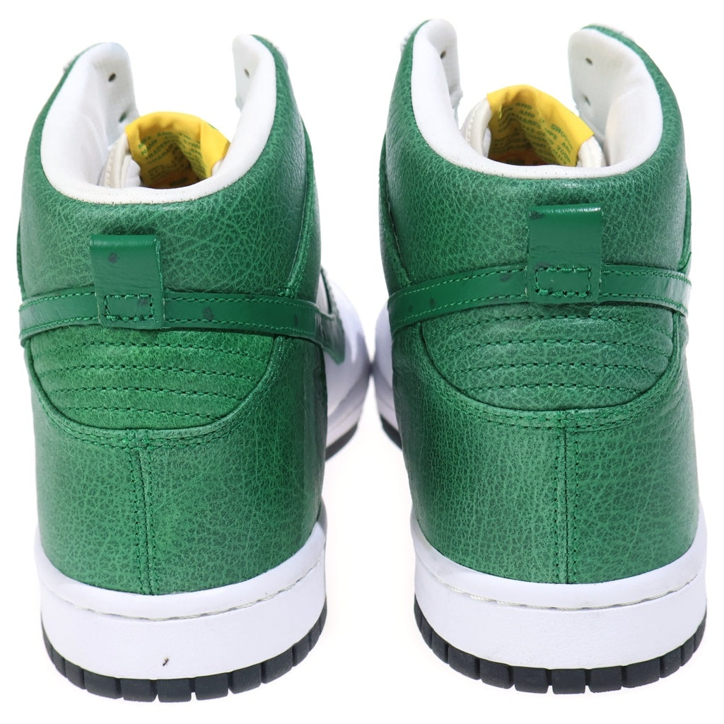NIKE(ナイキ) Dunk High Premium 317891-131 ダンクハイプレミアム レザー ハイカットスニーカー シューズ US9.5/27.5cm ホワイト/グリーン
