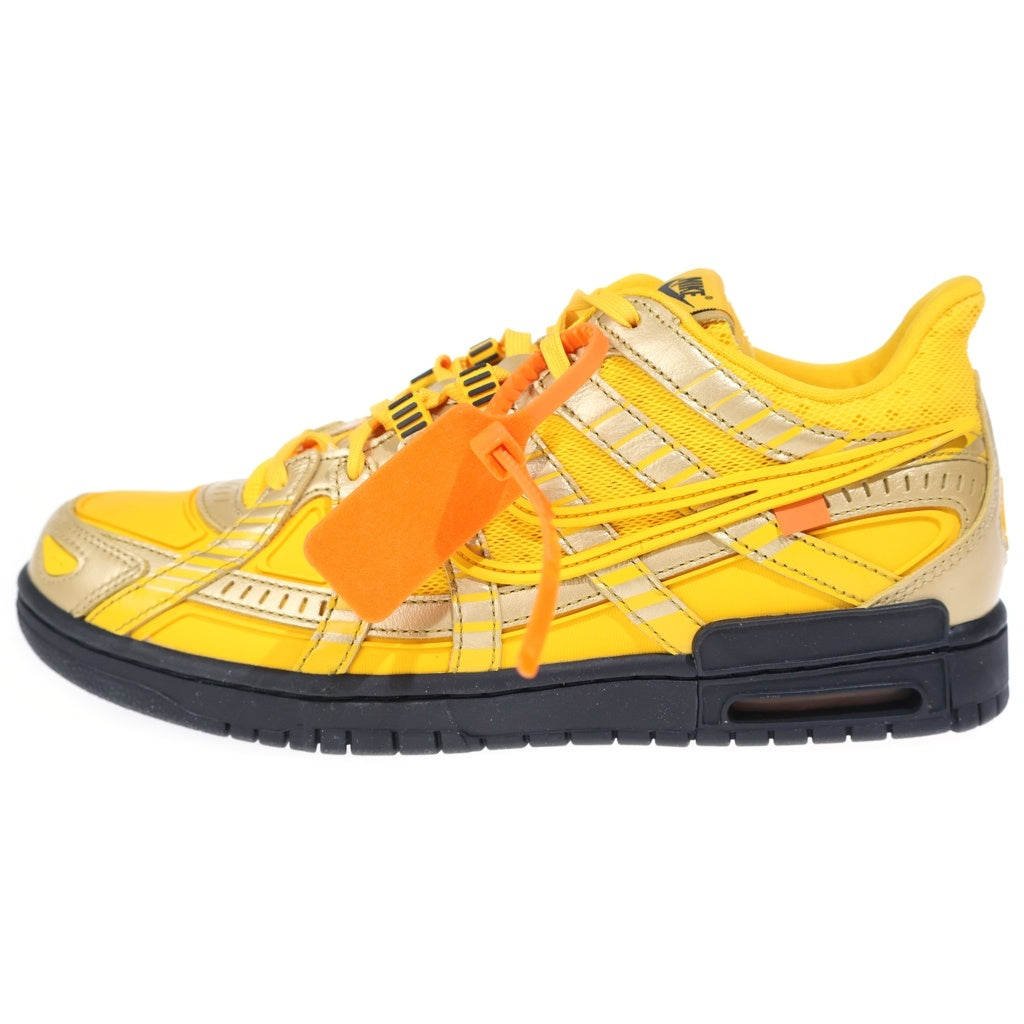 NIKE(ナイキ) ×OFF-WHITE AIR RUBBER DUNK LOW UNIVERSITY GOLD オフホワイト ラバーダンク ローカットスニーカー イエロー US10/28cm CU6015-700