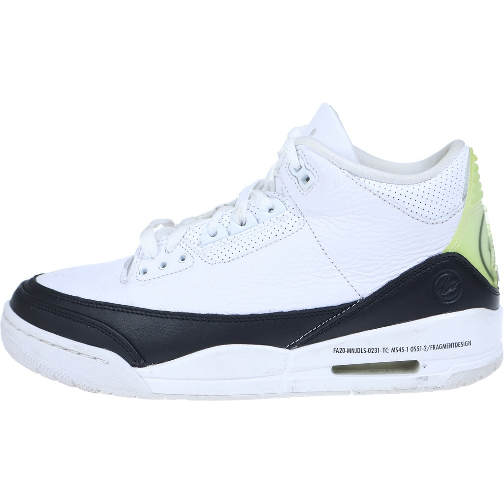 NIKE(ナイキ) ×FRAGMENT DESIGN AIR JORDAN 3 RETRO SP DA3595-100 フラグメントデザイン エアジョーダン レトロ ミッドカットスニーカー ホワイト/ブラック US9.5/27.5cm