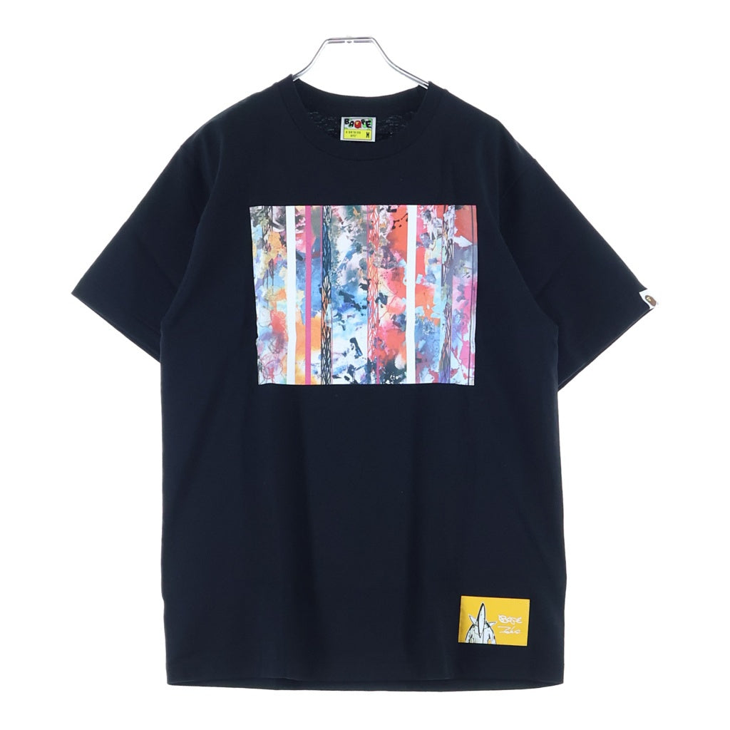 A BATHING APE(アベイシングエイプ) × Futura Graffiti Art フューチュラ グラフィティ アートプリント 半袖Tシャツ カットソー ブラック